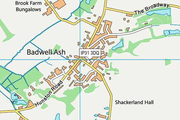 IP31 3DQ map - OS VectorMap District (Ordnance Survey)