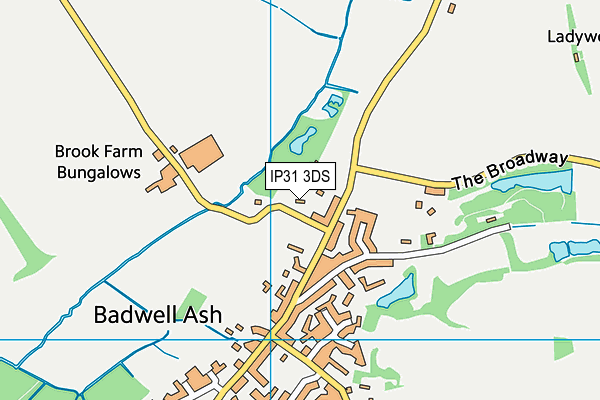 IP31 3DS map - OS VectorMap District (Ordnance Survey)