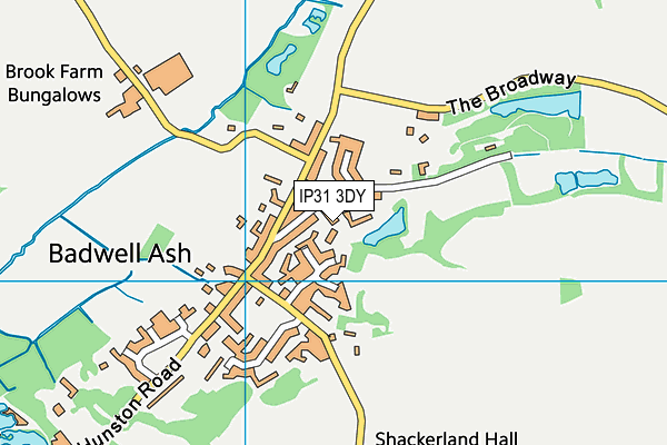 IP31 3DY map - OS VectorMap District (Ordnance Survey)