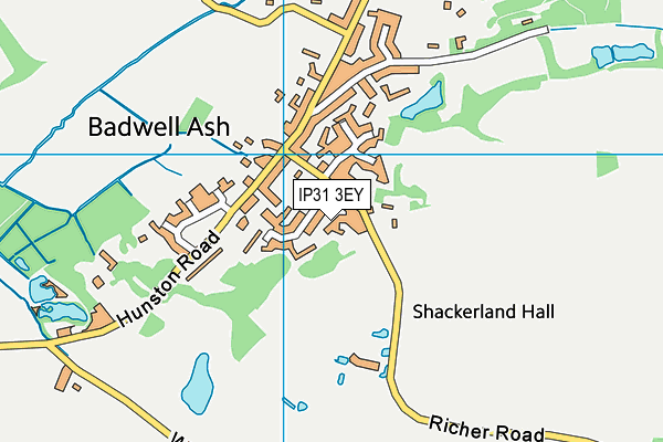 IP31 3EY map - OS VectorMap District (Ordnance Survey)