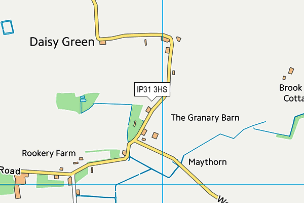 IP31 3HS map - OS VectorMap District (Ordnance Survey)