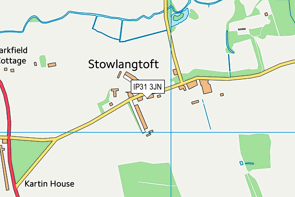 IP31 3JN map - OS VectorMap District (Ordnance Survey)