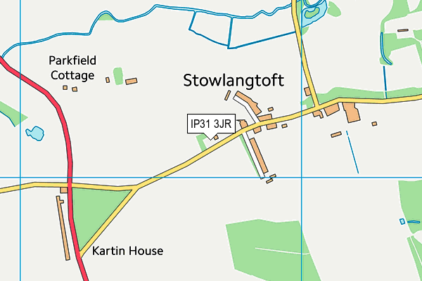 IP31 3JR map - OS VectorMap District (Ordnance Survey)