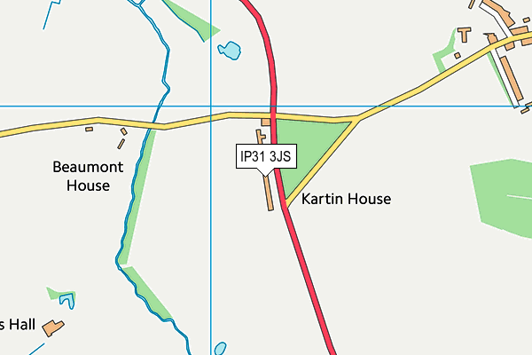 IP31 3JS map - OS VectorMap District (Ordnance Survey)