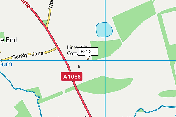 IP31 3JU map - OS VectorMap District (Ordnance Survey)