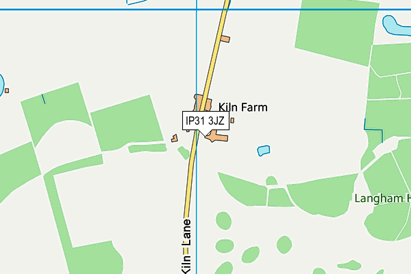 IP31 3JZ map - OS VectorMap District (Ordnance Survey)