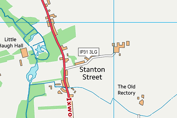 IP31 3LG map - OS VectorMap District (Ordnance Survey)