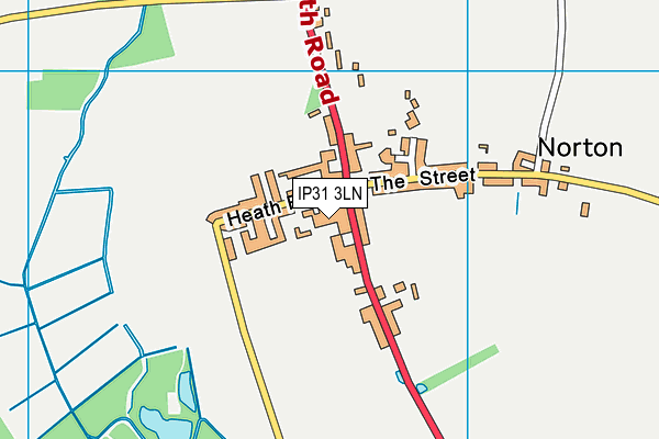 IP31 3LN map - OS VectorMap District (Ordnance Survey)