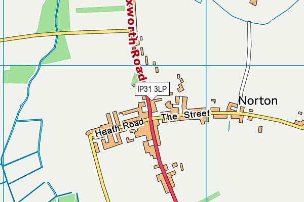 IP31 3LP map - OS VectorMap District (Ordnance Survey)