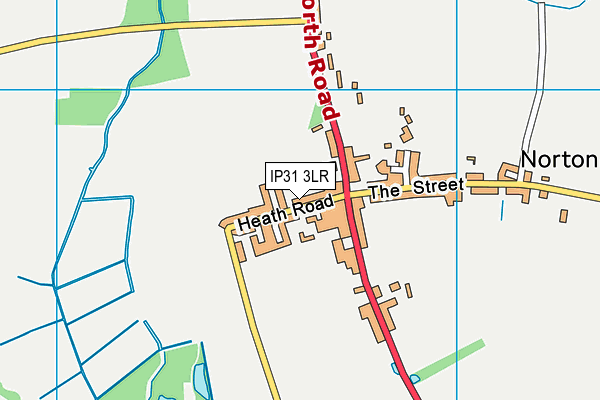 IP31 3LR map - OS VectorMap District (Ordnance Survey)