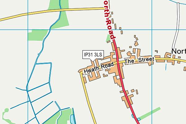 IP31 3LS map - OS VectorMap District (Ordnance Survey)