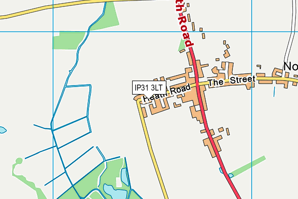 IP31 3LT map - OS VectorMap District (Ordnance Survey)