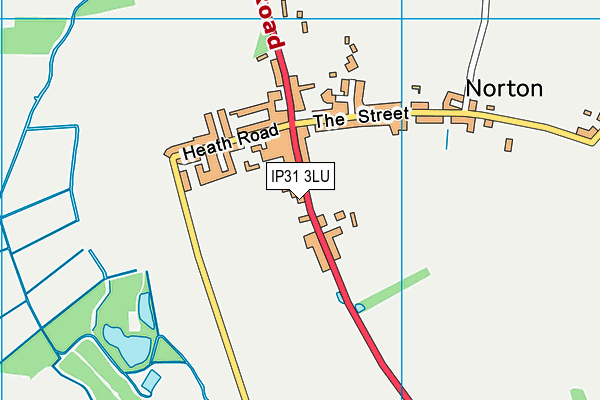 IP31 3LU map - OS VectorMap District (Ordnance Survey)