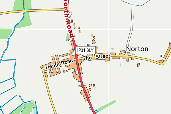 IP31 3LY map - OS VectorMap District (Ordnance Survey)