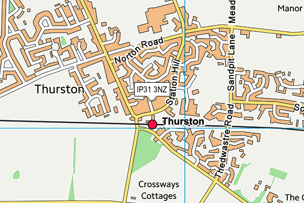 IP31 3NZ map - OS VectorMap District (Ordnance Survey)