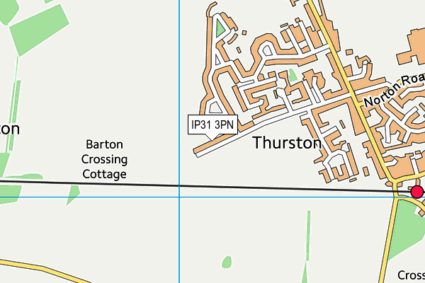 IP31 3PN map - OS VectorMap District (Ordnance Survey)