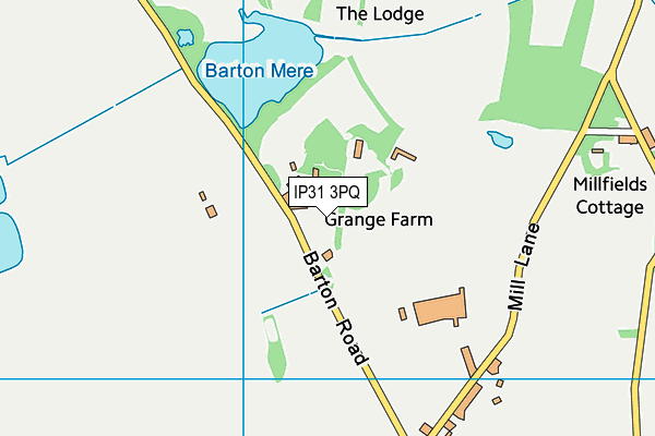 IP31 3PQ map - OS VectorMap District (Ordnance Survey)