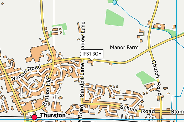 Thurston Primary Academy map (IP31 3QH) - OS VectorMap District (Ordnance Survey)