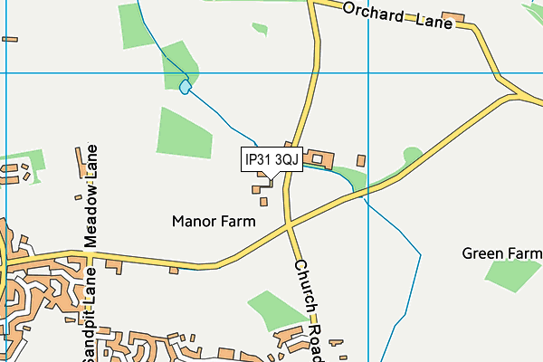 IP31 3QJ map - OS VectorMap District (Ordnance Survey)