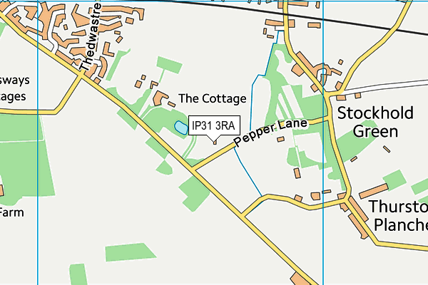 IP31 3RA map - OS VectorMap District (Ordnance Survey)