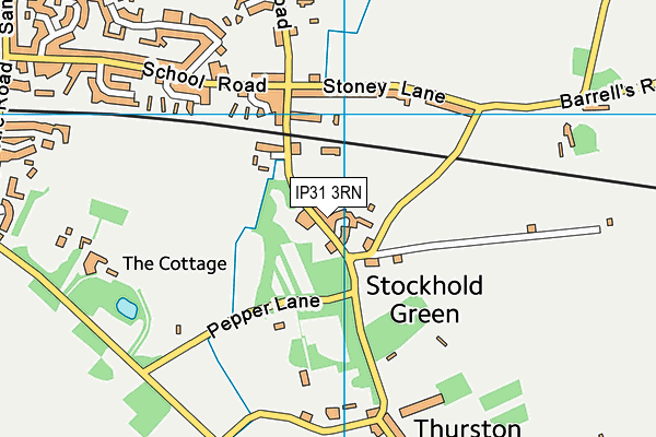 IP31 3RN map - OS VectorMap District (Ordnance Survey)