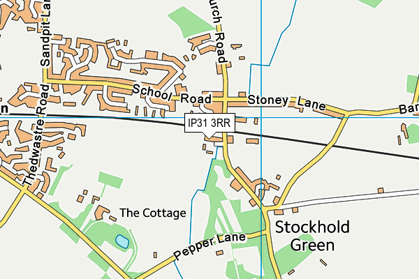IP31 3RR map - OS VectorMap District (Ordnance Survey)
