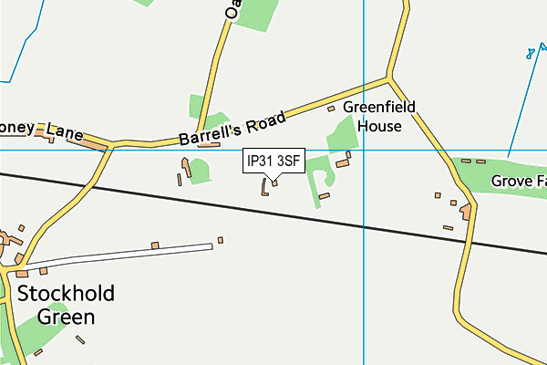 IP31 3SF map - OS VectorMap District (Ordnance Survey)