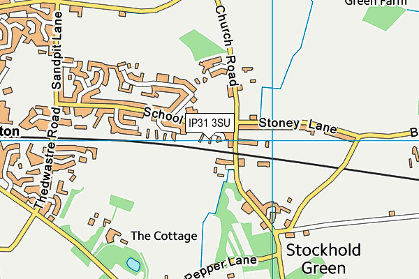 IP31 3SU map - OS VectorMap District (Ordnance Survey)