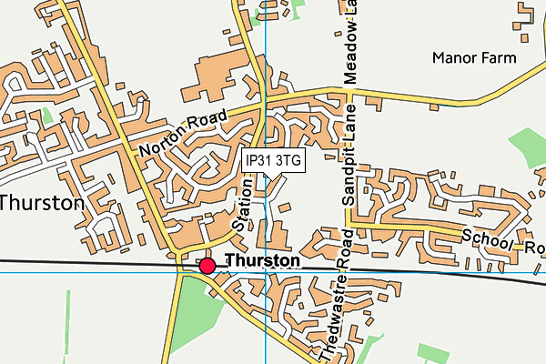 New Green Centre map (IP31 3TG) - OS VectorMap District (Ordnance Survey)