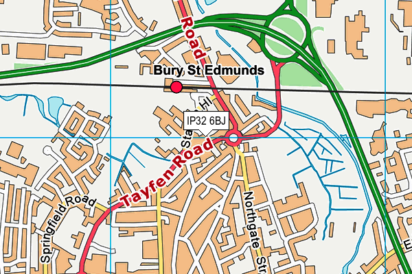 IP32 6BJ map - OS VectorMap District (Ordnance Survey)