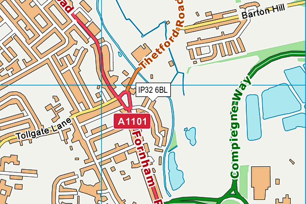 IP32 6BL map - OS VectorMap District (Ordnance Survey)