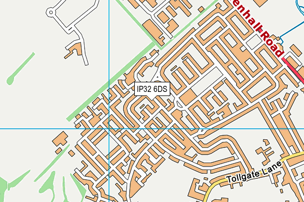 IP32 6DS map - OS VectorMap District (Ordnance Survey)