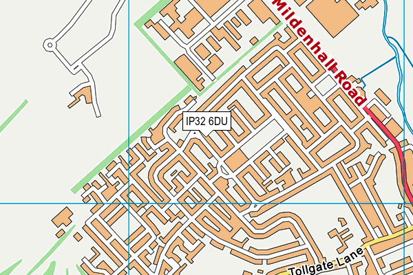 IP32 6DU map - OS VectorMap District (Ordnance Survey)