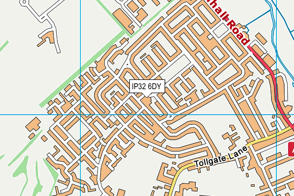 IP32 6DY map - OS VectorMap District (Ordnance Survey)