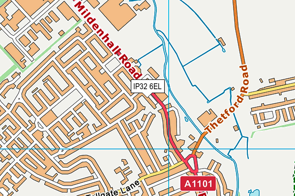 IP32 6EL map - OS VectorMap District (Ordnance Survey)