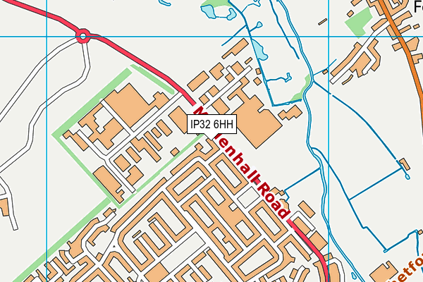 IP32 6HH map - OS VectorMap District (Ordnance Survey)