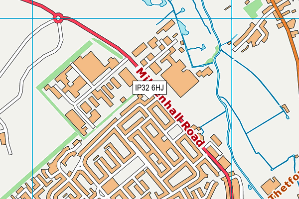 IP32 6HJ map - OS VectorMap District (Ordnance Survey)