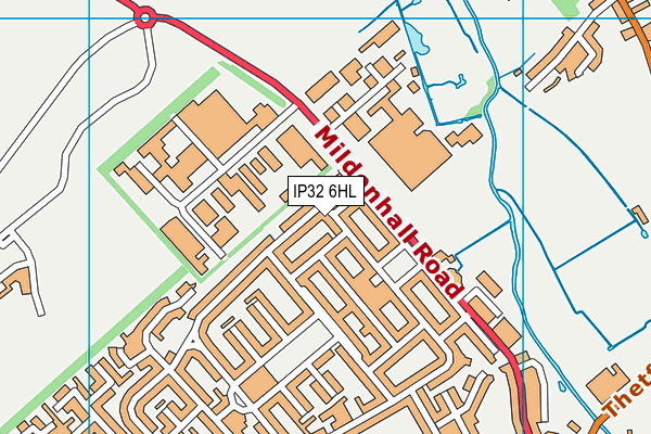 IP32 6HL map - OS VectorMap District (Ordnance Survey)
