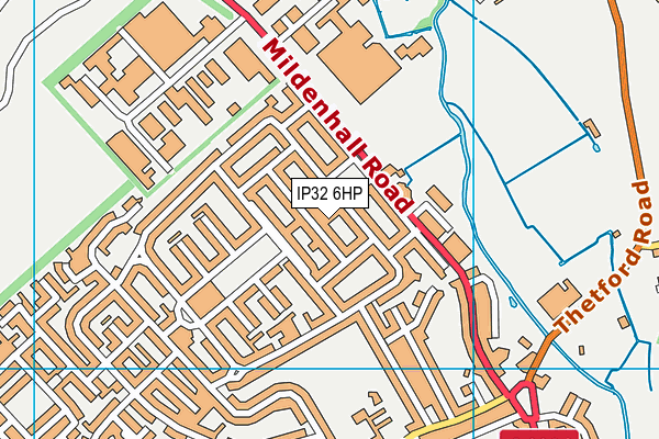 IP32 6HP map - OS VectorMap District (Ordnance Survey)