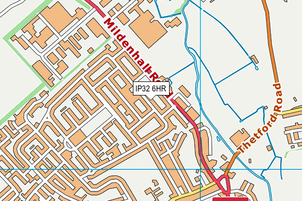 IP32 6HR map - OS VectorMap District (Ordnance Survey)