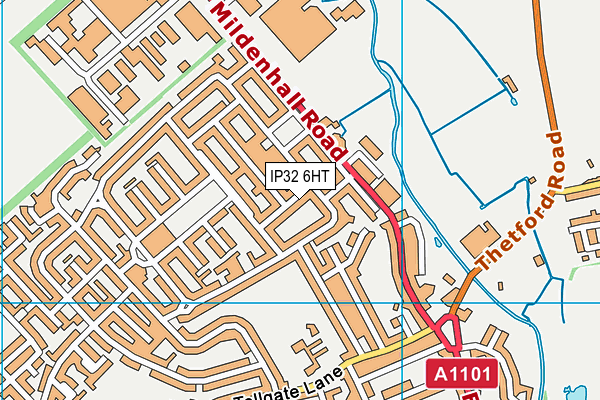 IP32 6HT map - OS VectorMap District (Ordnance Survey)