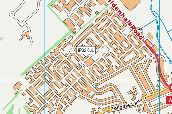 IP32 6JL map - OS VectorMap District (Ordnance Survey)