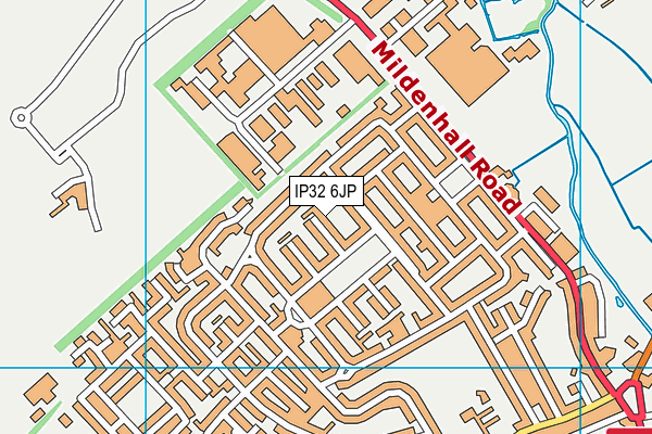 IP32 6JP map - OS VectorMap District (Ordnance Survey)