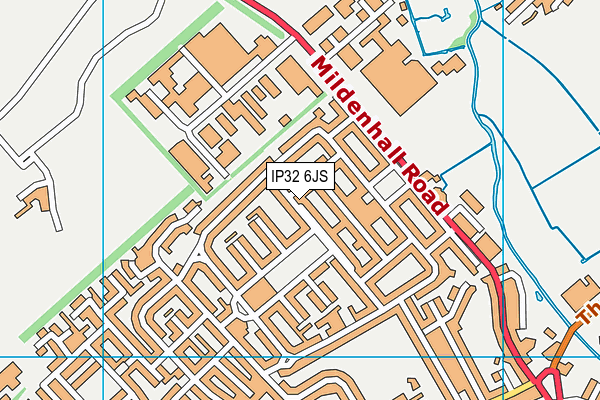 IP32 6JS map - OS VectorMap District (Ordnance Survey)