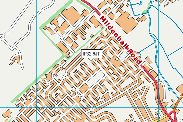 IP32 6JT map - OS VectorMap District (Ordnance Survey)