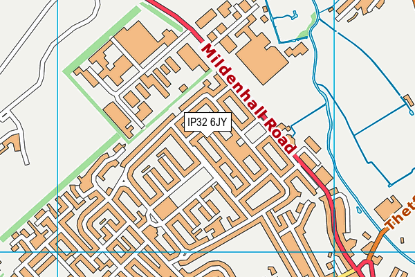 IP32 6JY map - OS VectorMap District (Ordnance Survey)