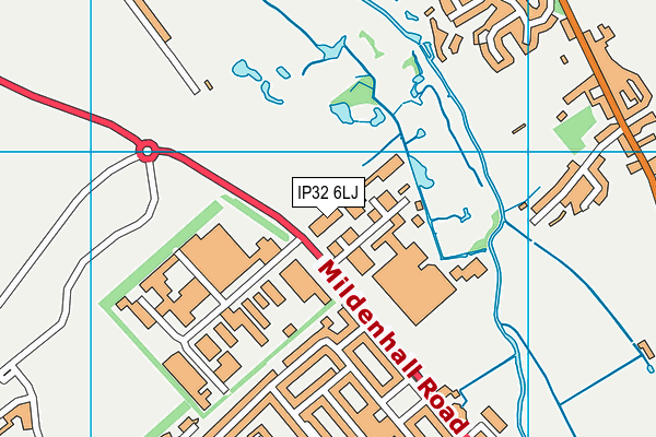 IP32 6LJ map - OS VectorMap District (Ordnance Survey)