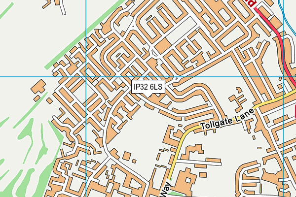 IP32 6LS map - OS VectorMap District (Ordnance Survey)