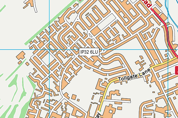 IP32 6LU map - OS VectorMap District (Ordnance Survey)