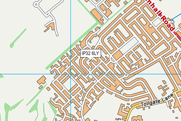 IP32 6LY map - OS VectorMap District (Ordnance Survey)